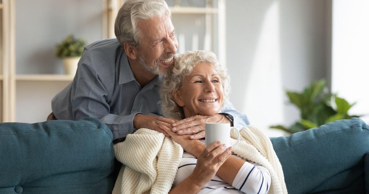 older couple living at home