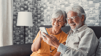 elderly couple living at home